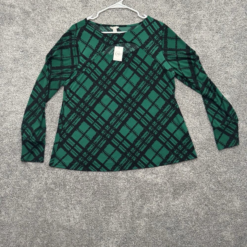 Cato Top Sz L Maximalist Statement Retro 70s Night Out Party Keyhole Office Chic